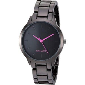 ⭐Women's Gunmetal Purple Mineral crystal lens Matte black dial Bracelet Watch